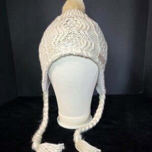 Columbia Omni Heat Ear Flap Tassels Pom Pom Knit Beanie OS